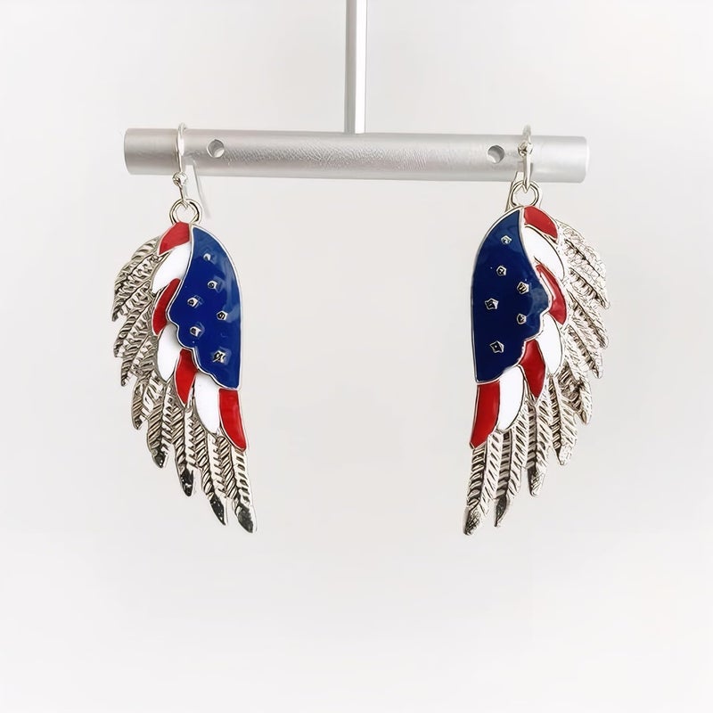 ecozran Halloween, Christmas, 4th of July Patriotic Earrings, Holiday Earrings Independence Day Stud Dangle Drop Earrings Hook Fashion Jewelry Gift for Women - Image 3